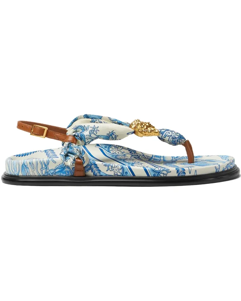 Versace Underwater Barocco La Medusa Sandalen - Blau Blau