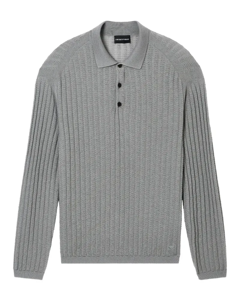Emporio Armani Texturierter Pullover - Grau Grau