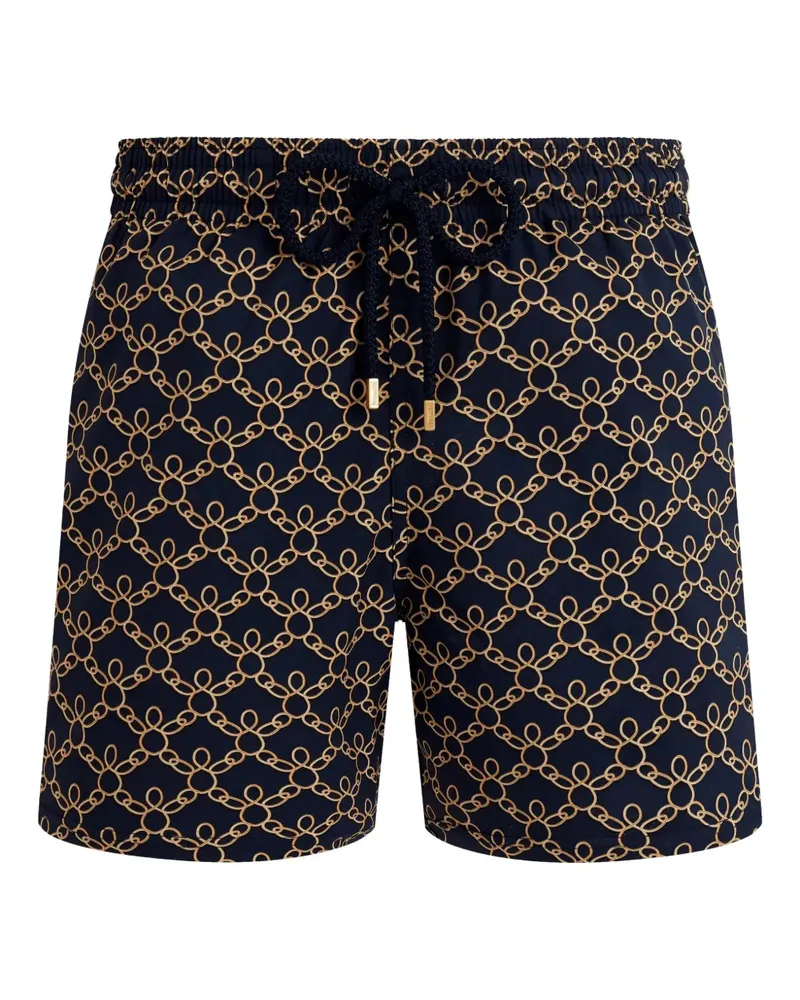 Vilebrequin Badeshorts mit elastischem Bund - Blau Blau
