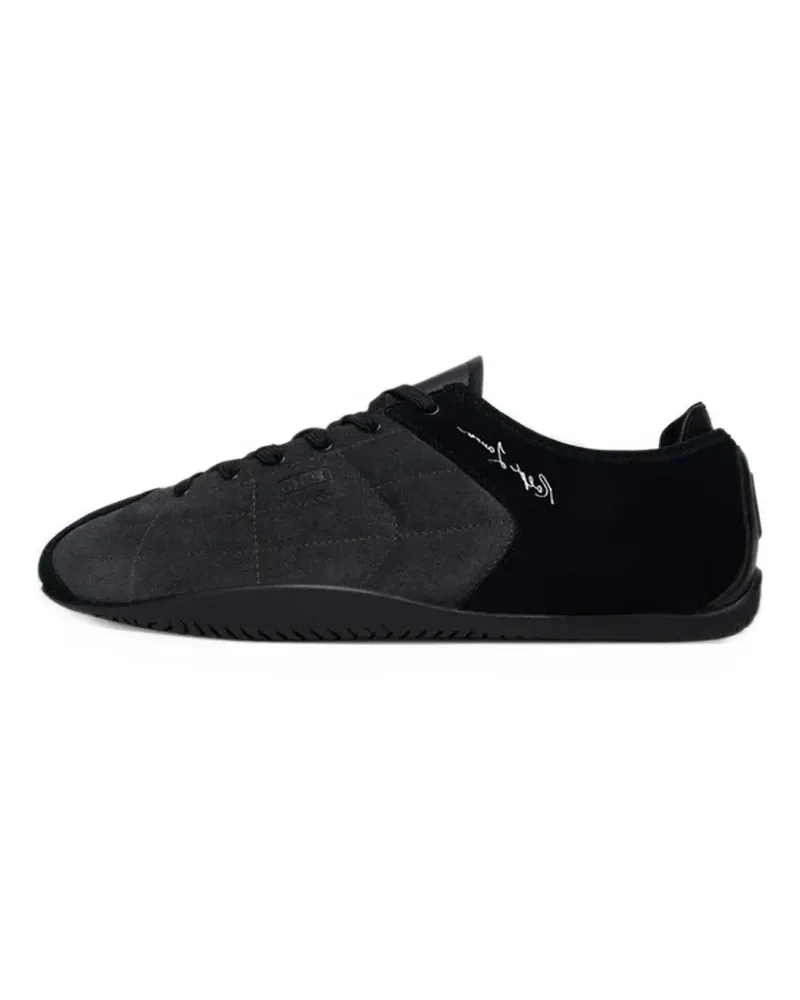 Ralph Lauren RL Racer quilted-suede sneakers - Schwarz Schwarz