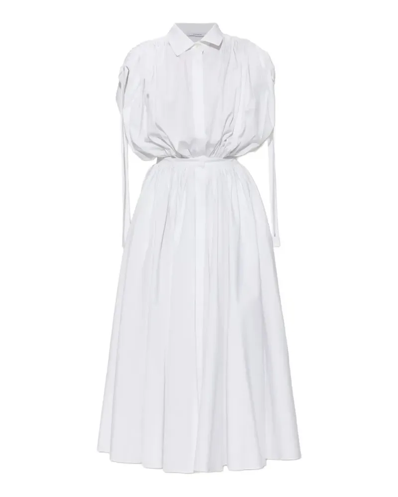 Givenchy midi gathered-sleeve shirt dress - Weiß Weiß