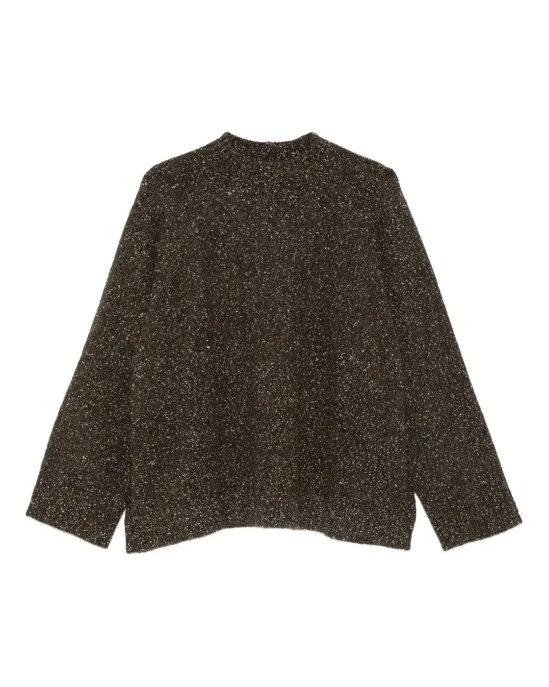 ALYSI marl-knit raglan-sleeve sweater - Braun Braun