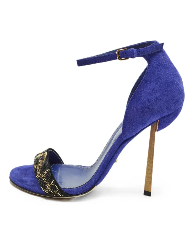 Sergio Rossi embellished ankle-strap sandals - Blau Blau