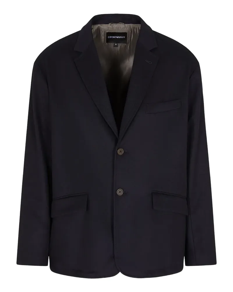 Emporio Armani button single-breasted blazer - Blau Blau
