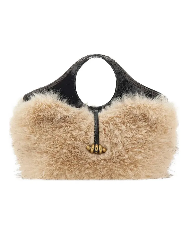 Gianni Chiarini Infinity faux-fur tote bag - Nude Nude