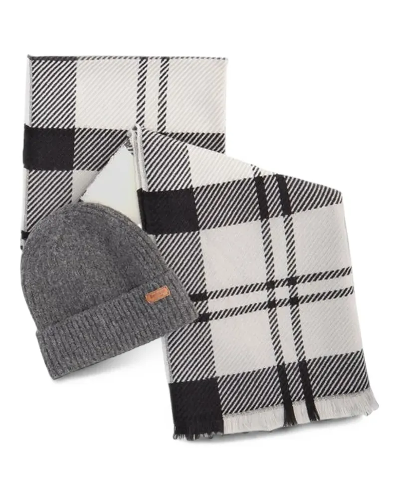Barbour Gerippte Beanie - Grau Grau