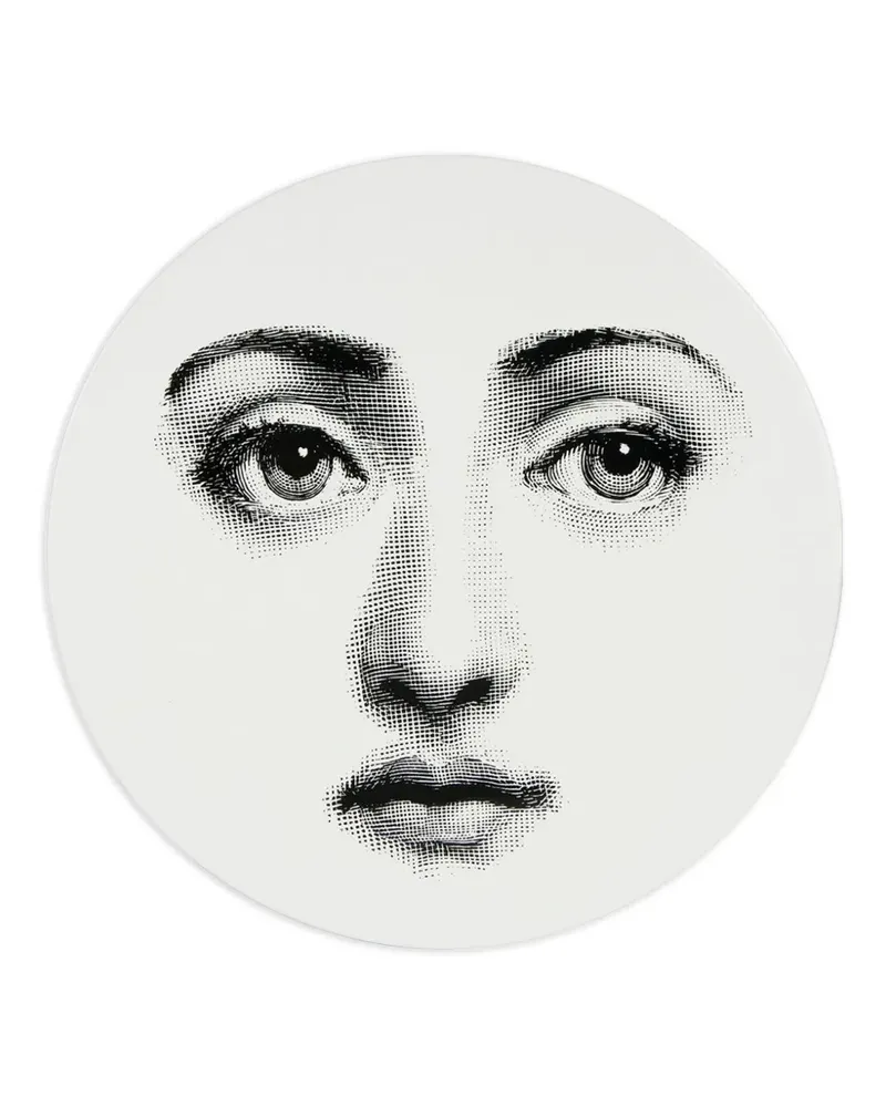 Fornasetti Couchtisch mit Gesicht-Print - Weiß Weiß