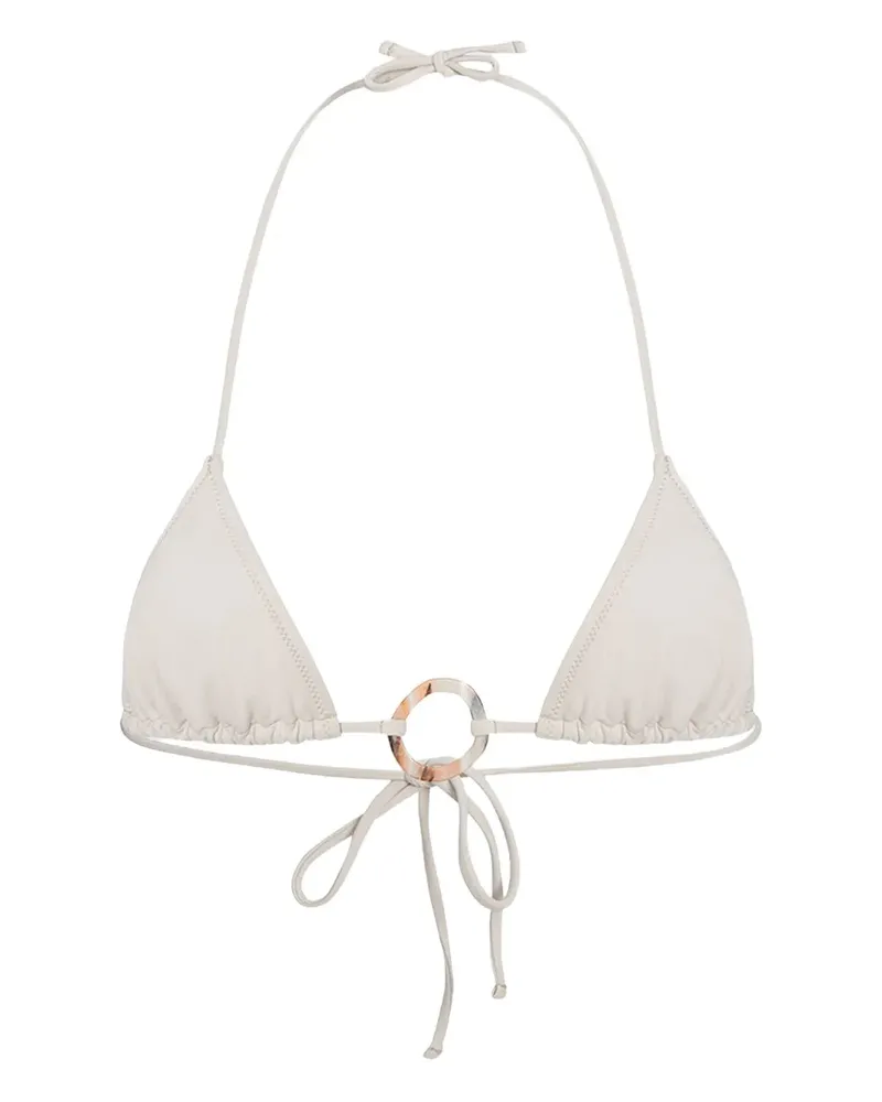 TROPIC of C ring-detail triangle bikini top - Grau Grau