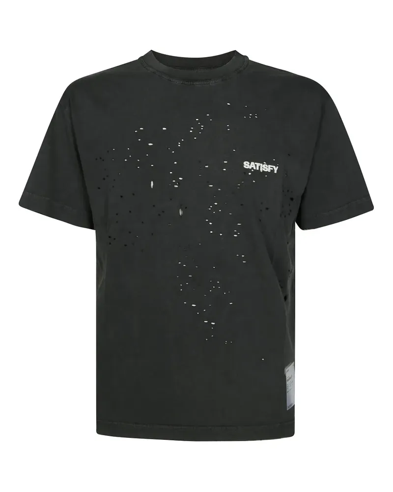 Satisfy T-Shirt im Distressed-Look - Schwarz Schwarz
