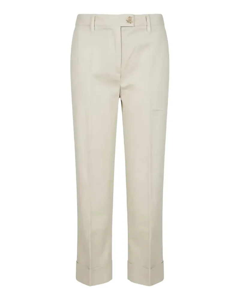 Re-HasH pressed-crease turn-up trousers - Nude Nude