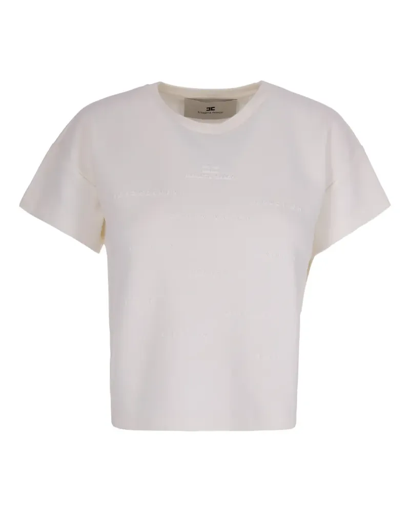 Elisabetta Franchi logo T-shirt - Weiß Weiß