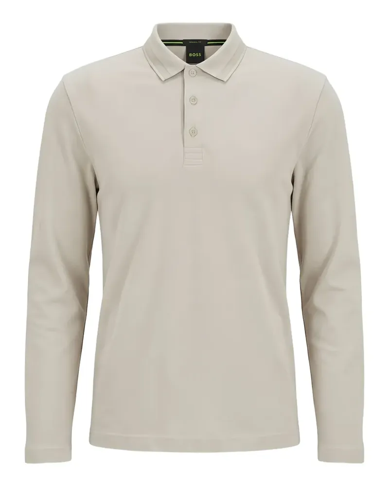 HUGO BOSS Langärmeliges Piqué-Poloshirt - Nude Nude