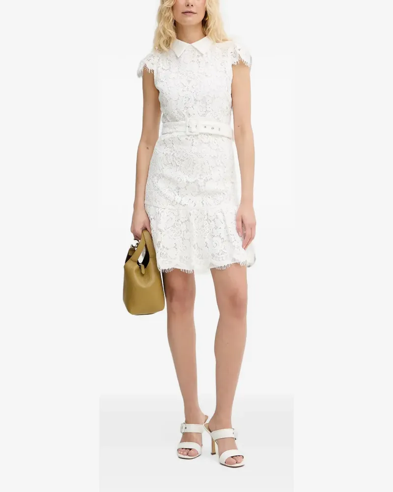 Silvian Heach Midikleid mit Gürtel - Weiß Weiß