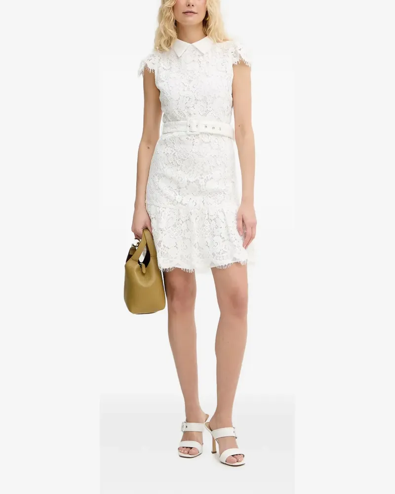 Silvian Heach Midikleid mit Gürtel - Weiß Weiß