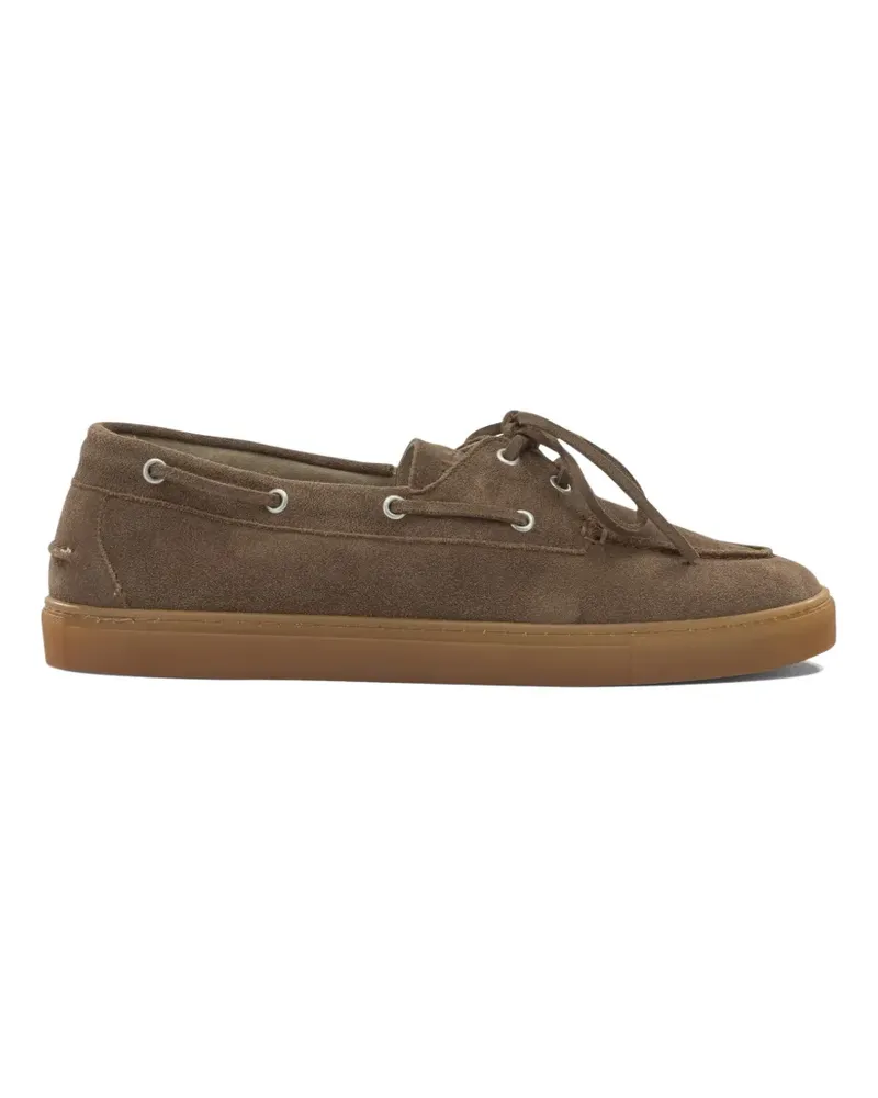 Copenhagen suede lace-up boat shoes - Braun Braun