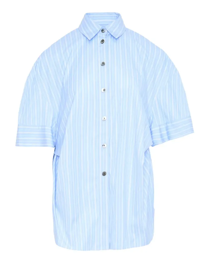 ENFÖLD striped 3D short-sleeve shirt - Blau Blau