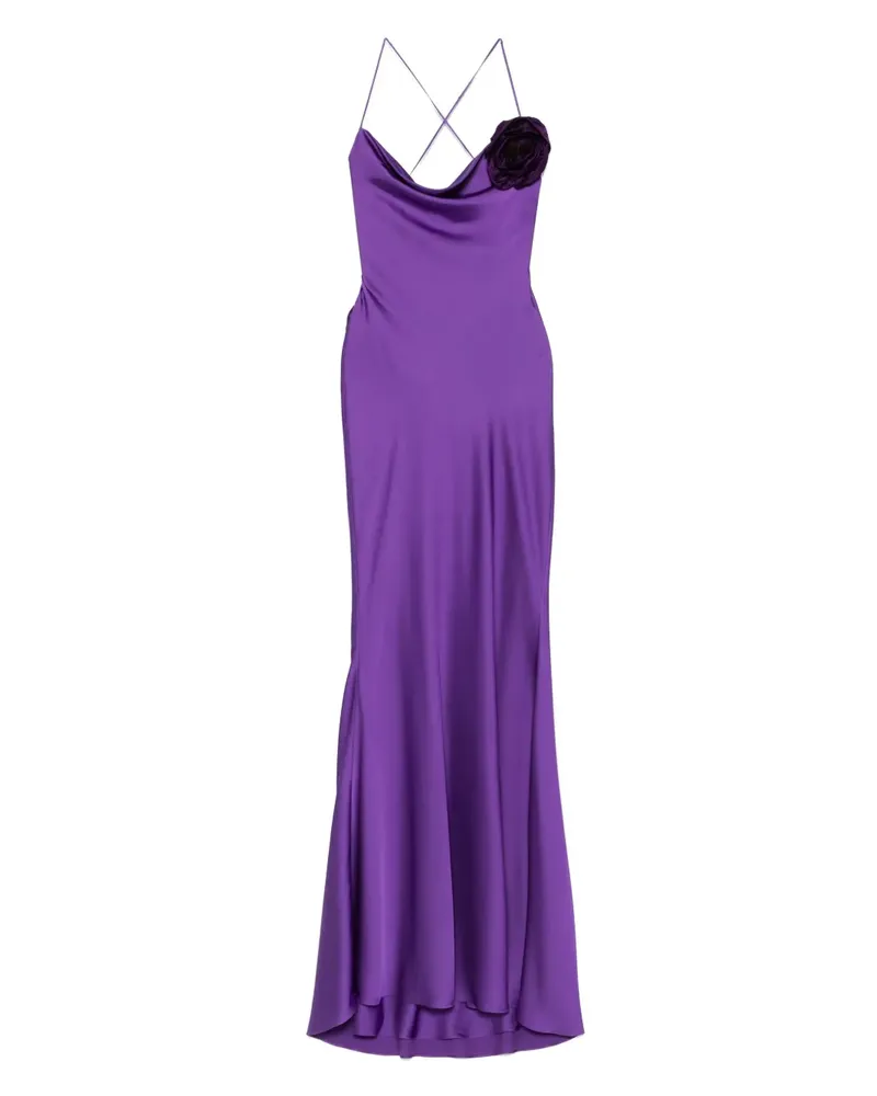 Parlor Maxikleid mit Blumenapplikation - Violett Violett