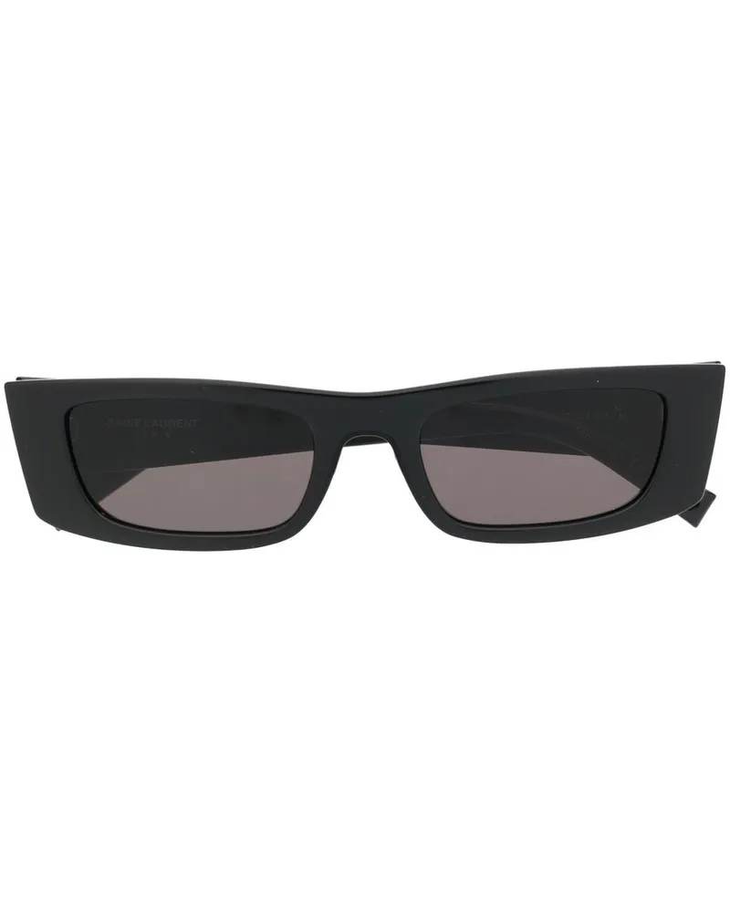 Saint Laurent Sonnenbrille mit Logo-Print - Schwarz Schwarz