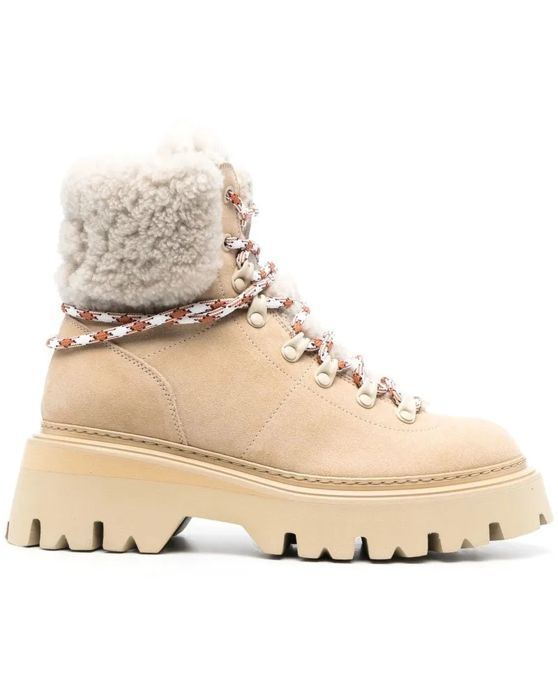 Woolrich Hiking-Boots aus Schafsleder - Nude Nude