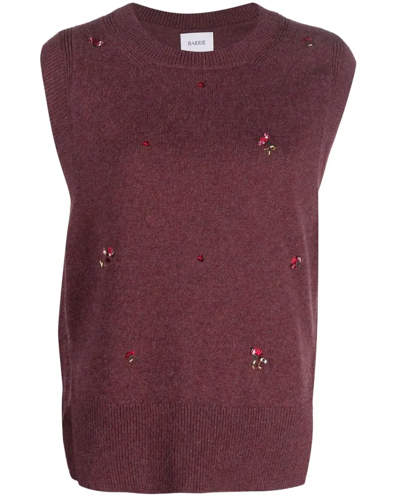 Barrie Bestickter Pullover - Rot Rot