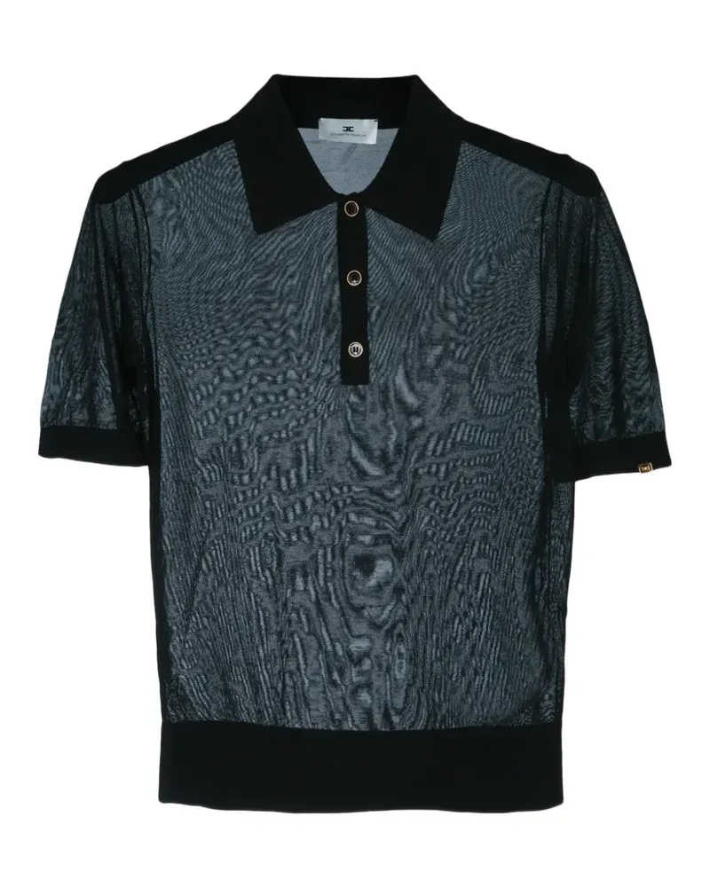 Elisabetta Franchi button knitted top - Schwarz Schwarz