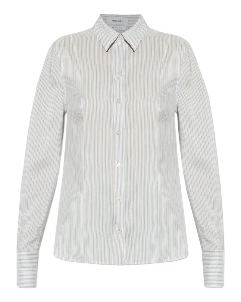 Alexander McQueen vertical-stripe shirt - Weiß Weiß