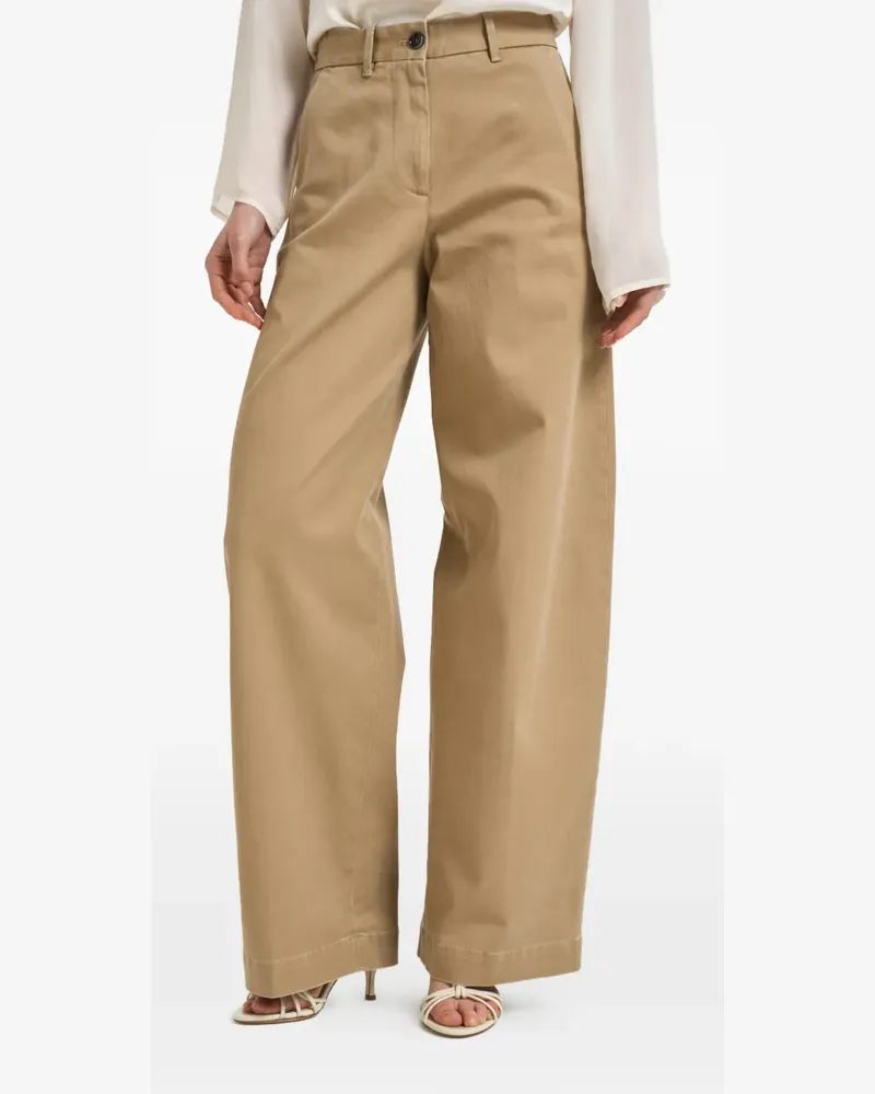 nine:inthe:morning wide-leg trousers - Nude Nude