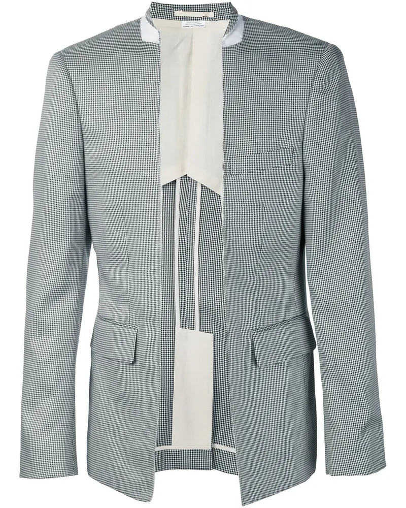 Comme des Garçons Wollsakko mit Hahnentrittmuster - Schwarz Schwarz