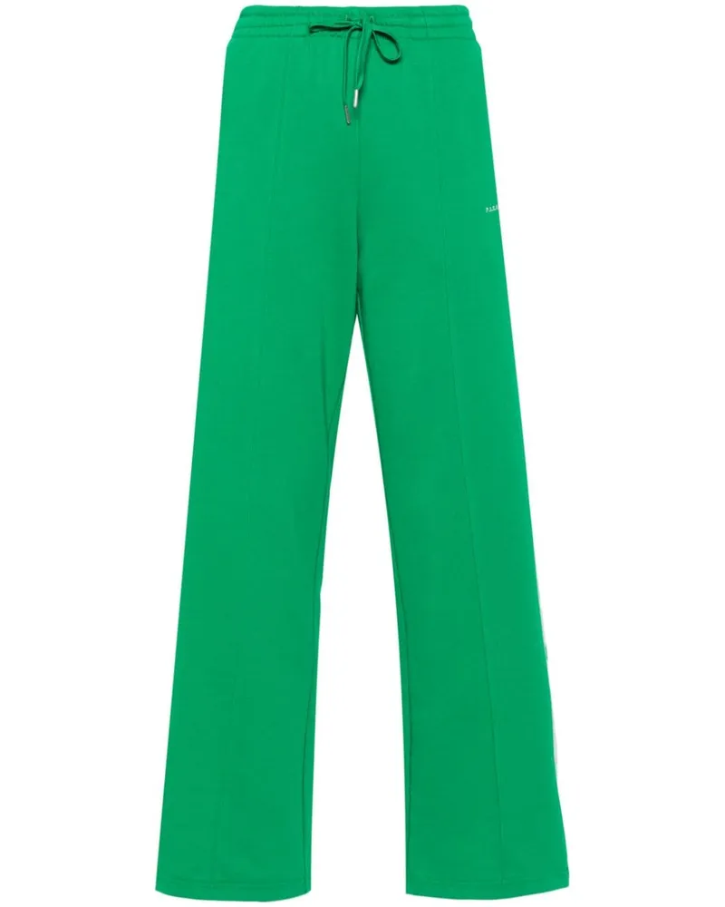 P.A.R.O.S.H. Gerade Hose mit Logo-Stickerei - Grün Grün