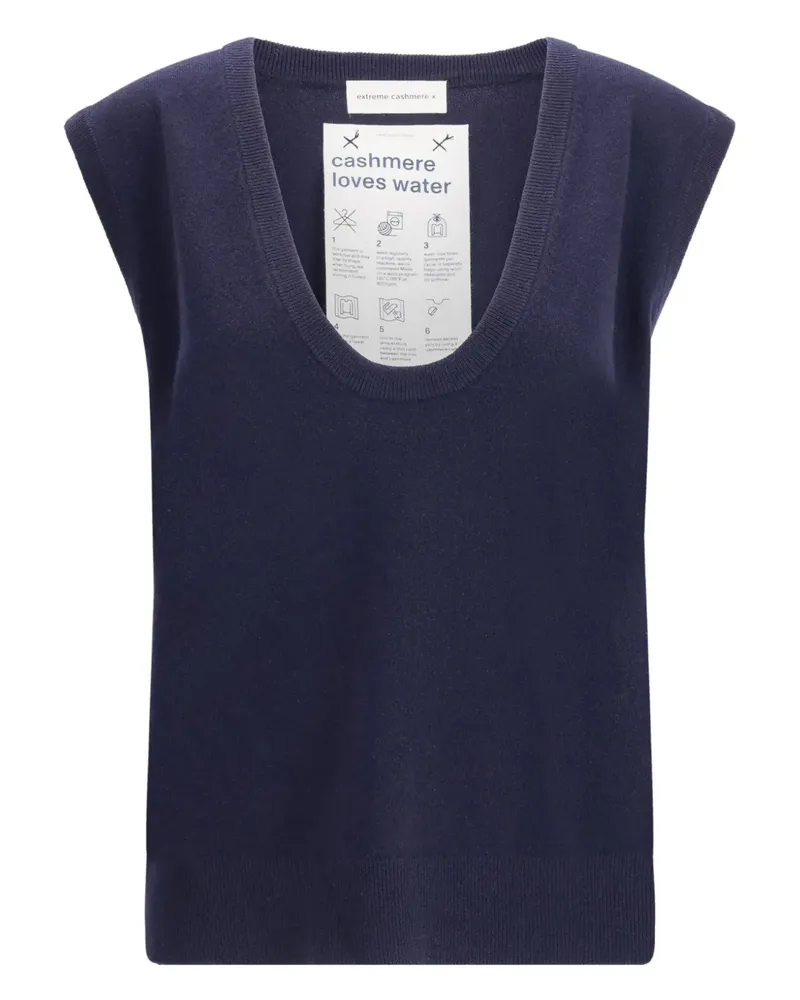 extreme cashmere Tanktop mit U-Ausschnitt - Blau Blau
