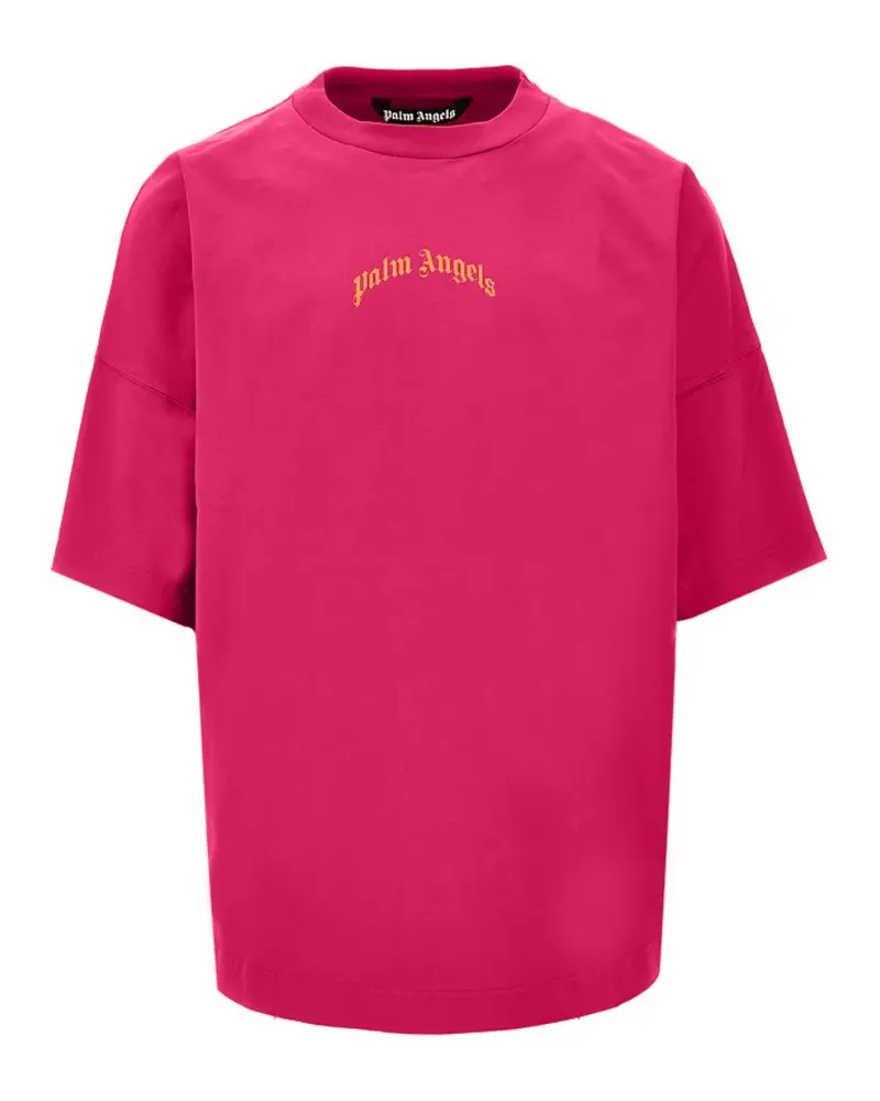 Palm Angels T-Shirt mit Logo-Print - Rosa Rosa