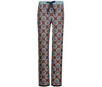 Seiden-Pyjama-Hose mit geometrischem Print
