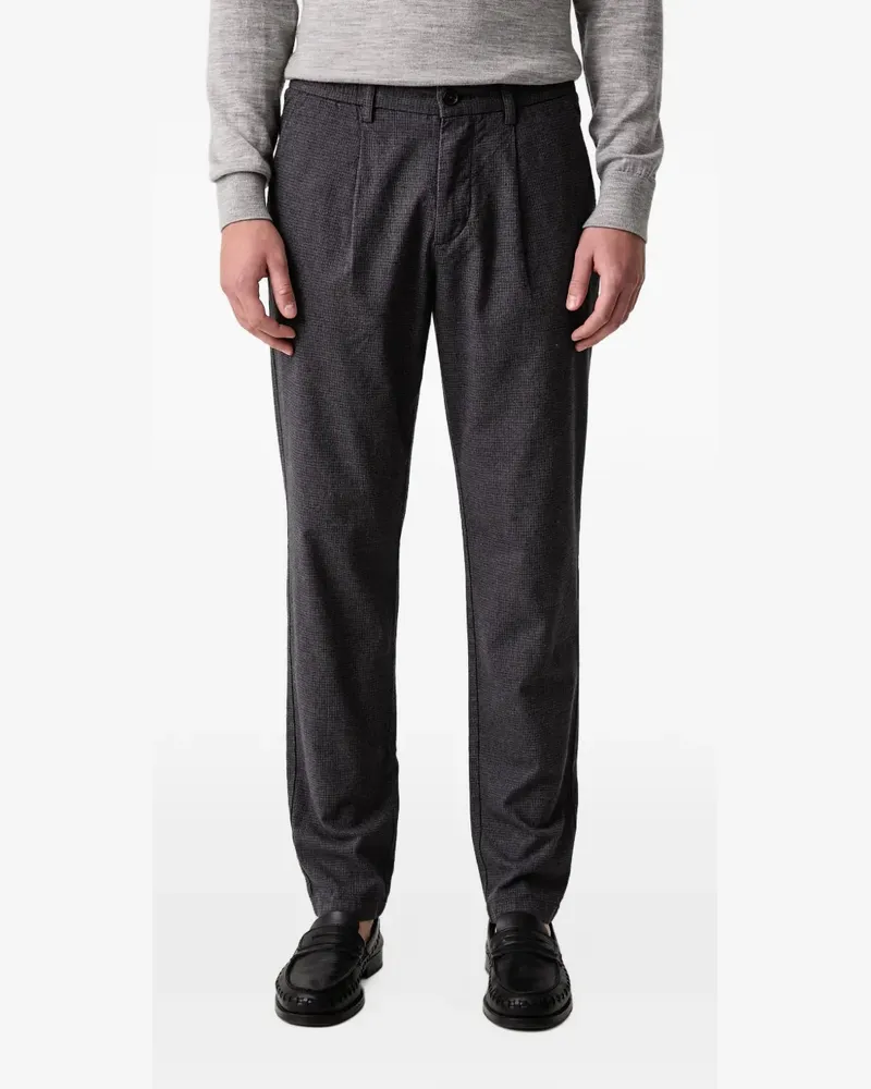 Marc O'Polo checked pleated trousers - Grau Grau
