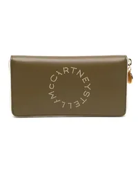 Stella McCartney Portemonnaie mit Logo-Print Grün