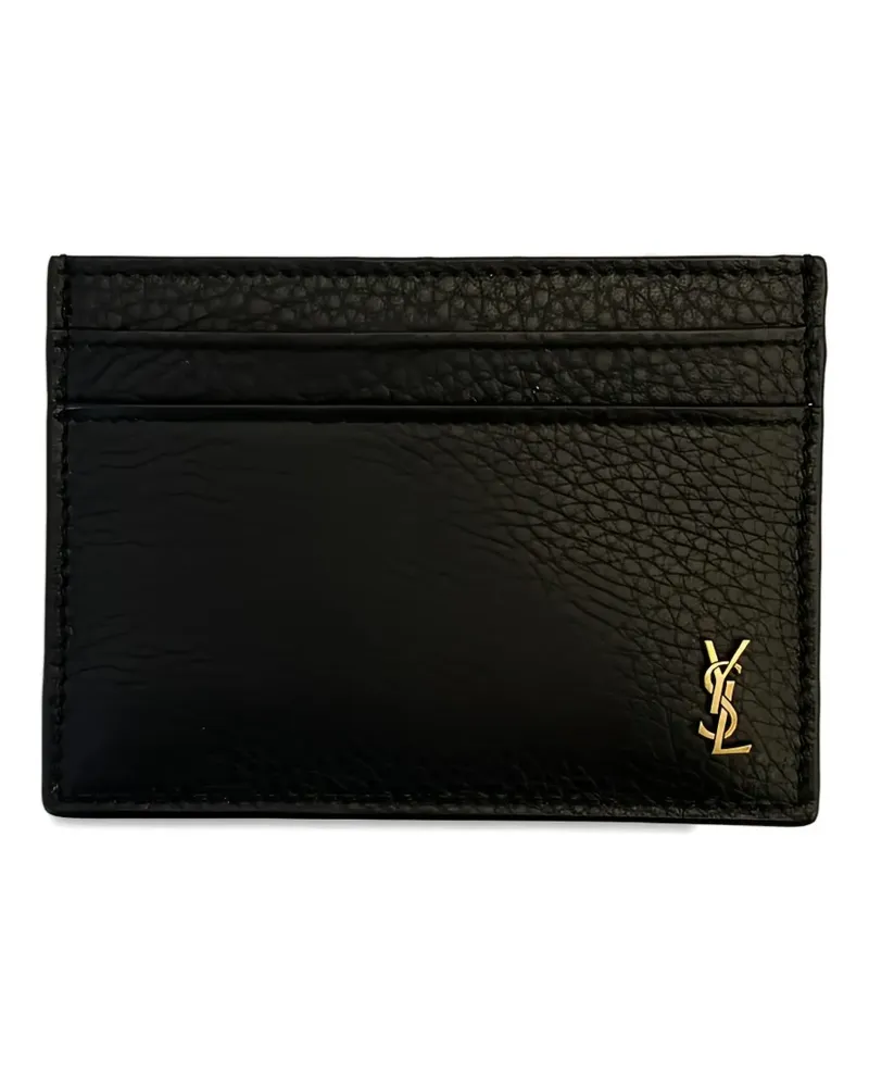 Saint Laurent Kartenetui mit Logo-Schild - Schwarz Schwarz