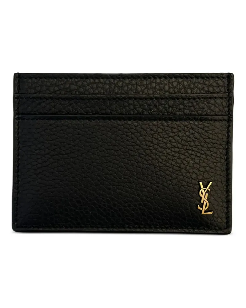 Saint Laurent Kartenetui mit Logo-Schild - Schwarz Schwarz