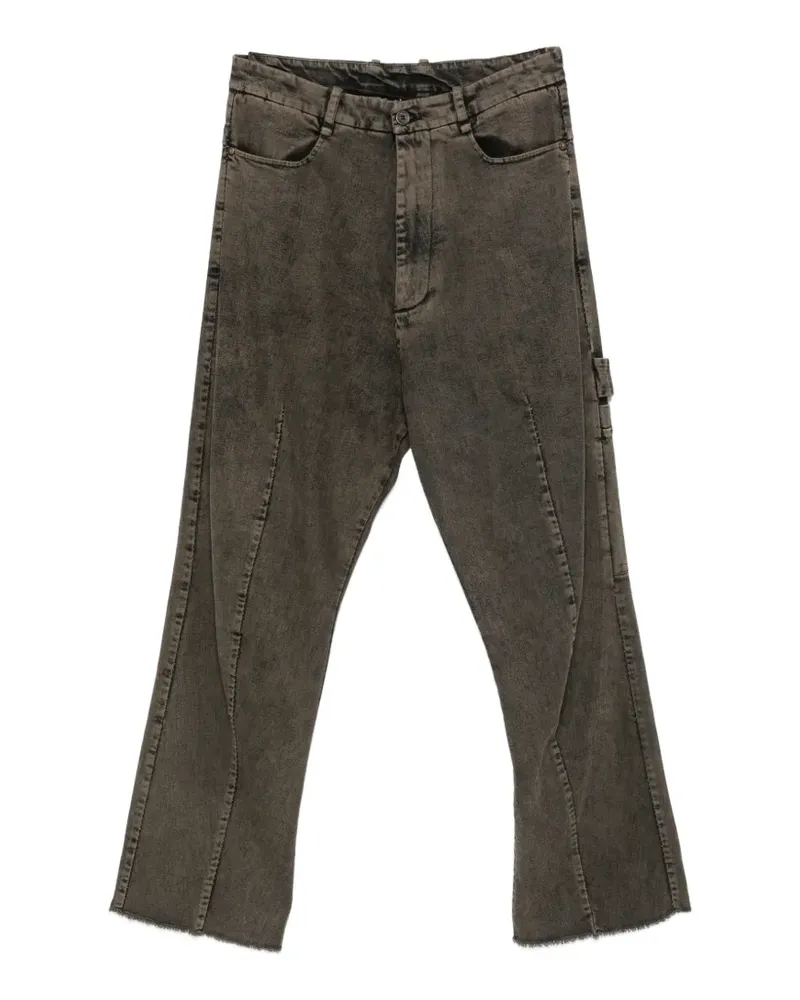 Masnada acid-wash frayed-hem jeans - Braun Braun