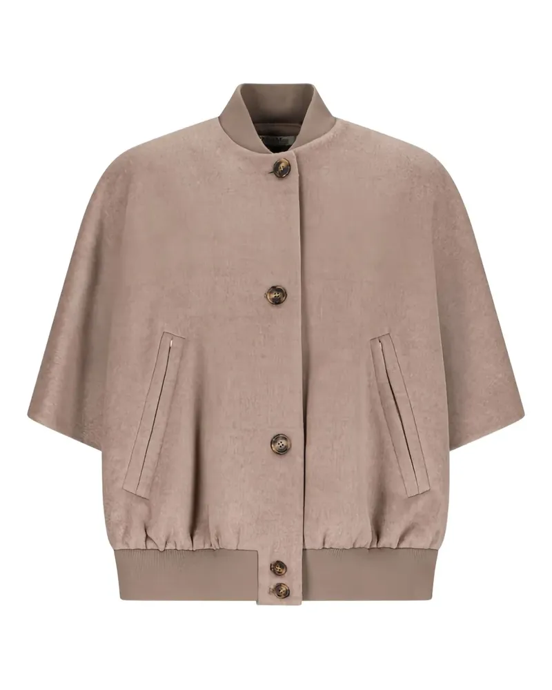 Max Mara Kurzärmelige Leticia Jacke mit Knöpfen - Nude Nude
