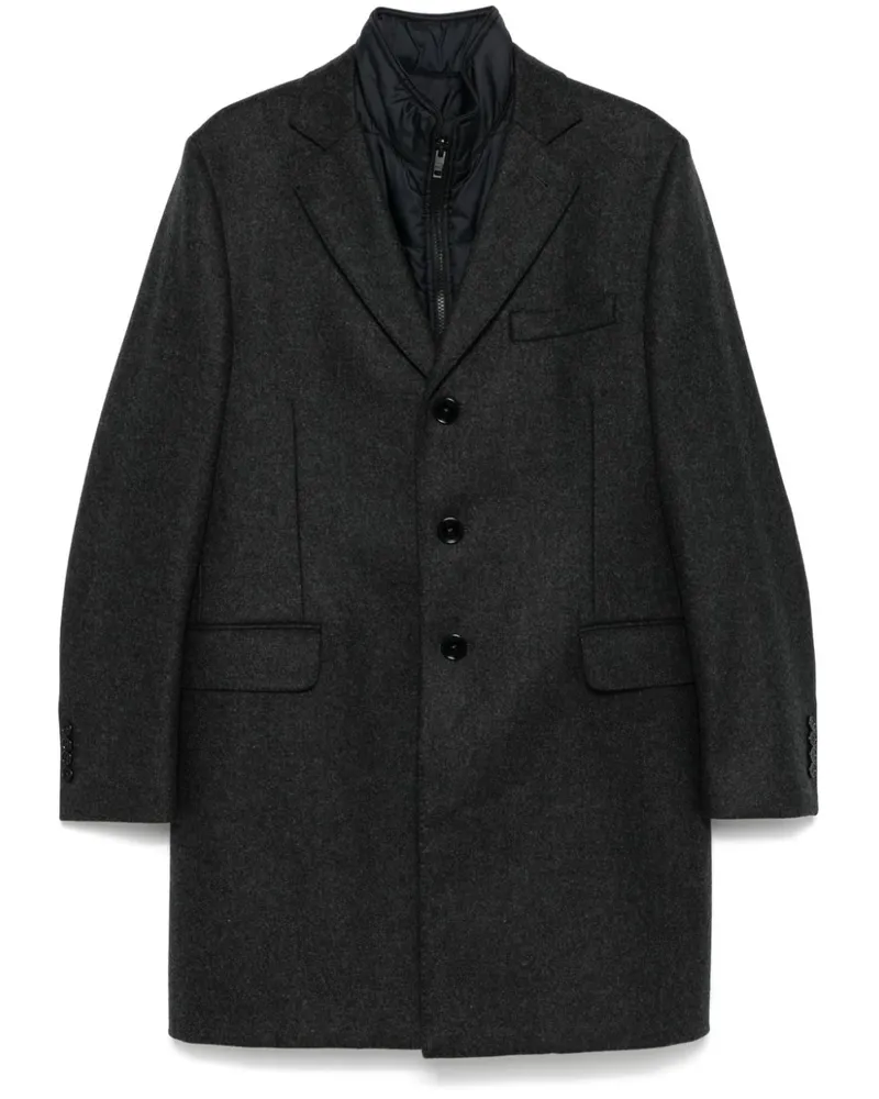 Fay Mantel im Layering-Look - Grau Grau