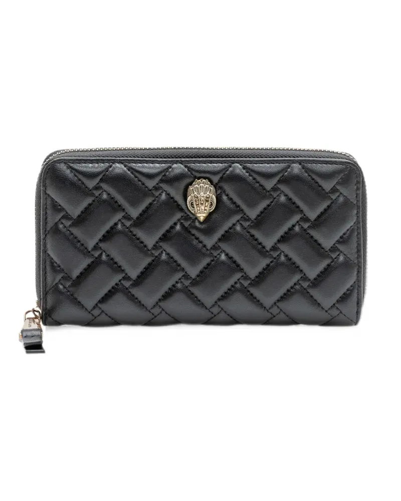 Kurt Geiger quilted eagle-plaque wallet - Schwarz Schwarz