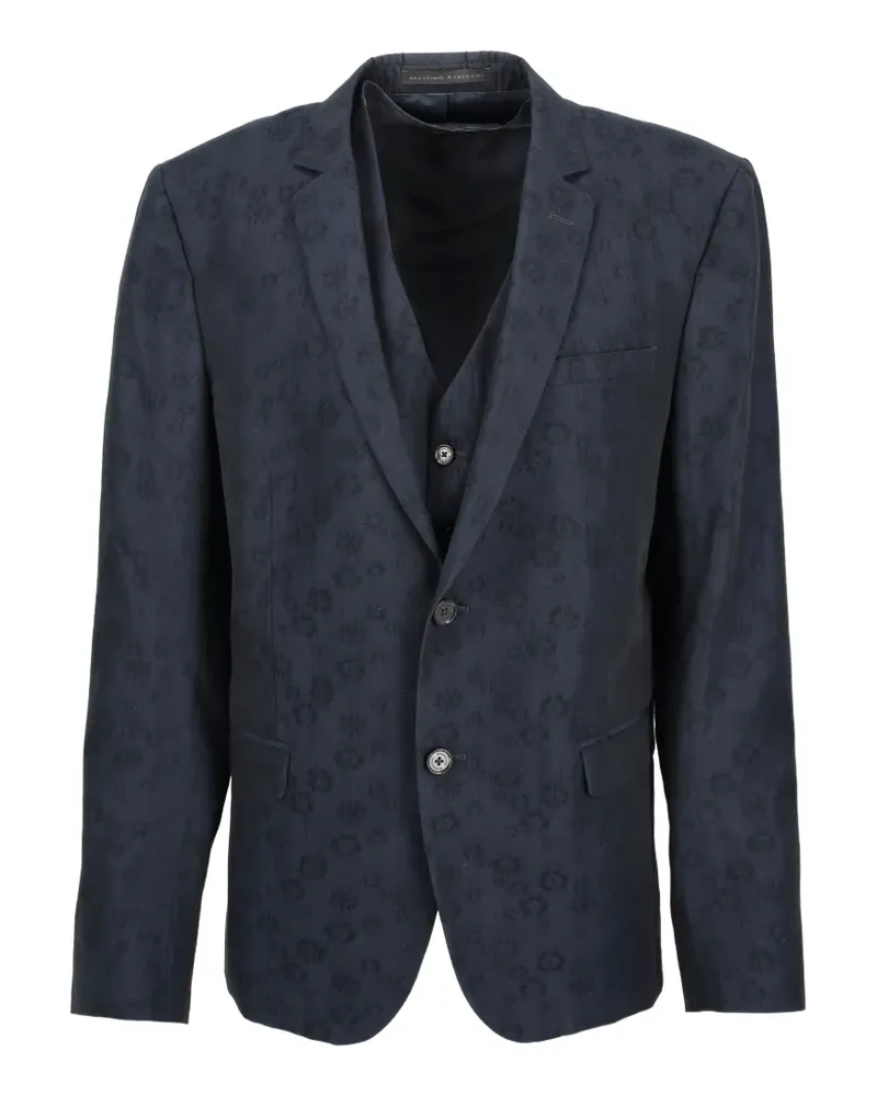Massimo Rebecchi floral-pattern blazer set - Blau Blau
