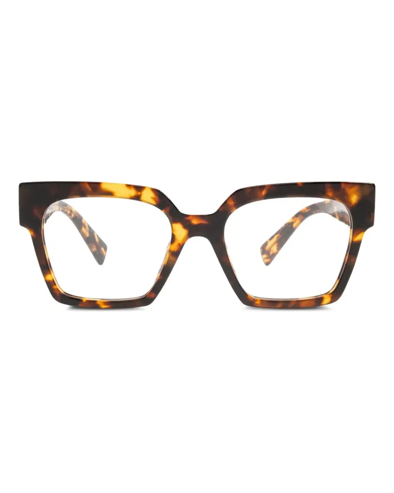 Miu Miu Eckige Brille in Schildpattoptik - Braun Braun