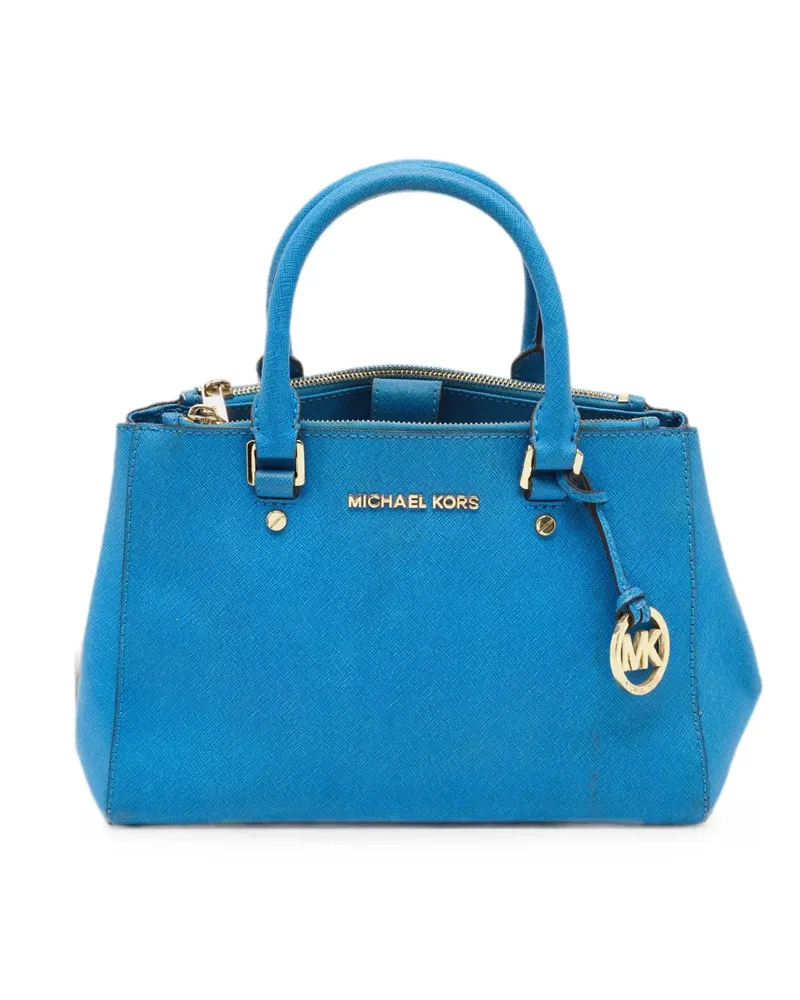 Michael Kors small Sutton Saffiano leather satchel bag - Blau Blau