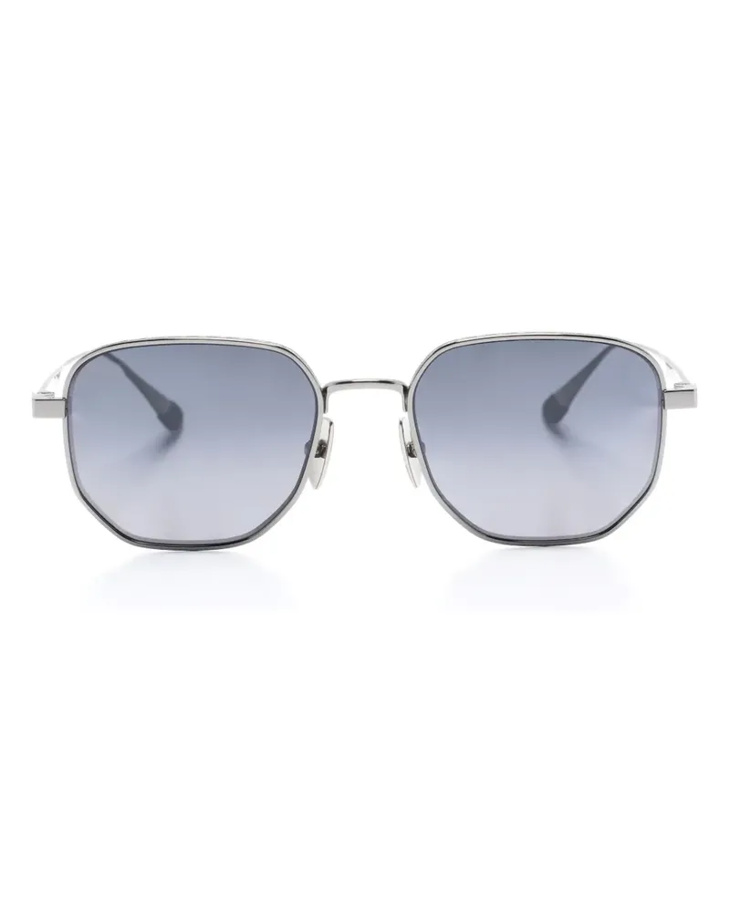 Maui Jim Lewalani Sonnenbrille mit geometrischem Gestell - Silber Silber