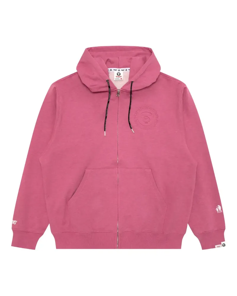 BAPE Kapuzenjacke mit Logo-Prägung - Rosa Rosa