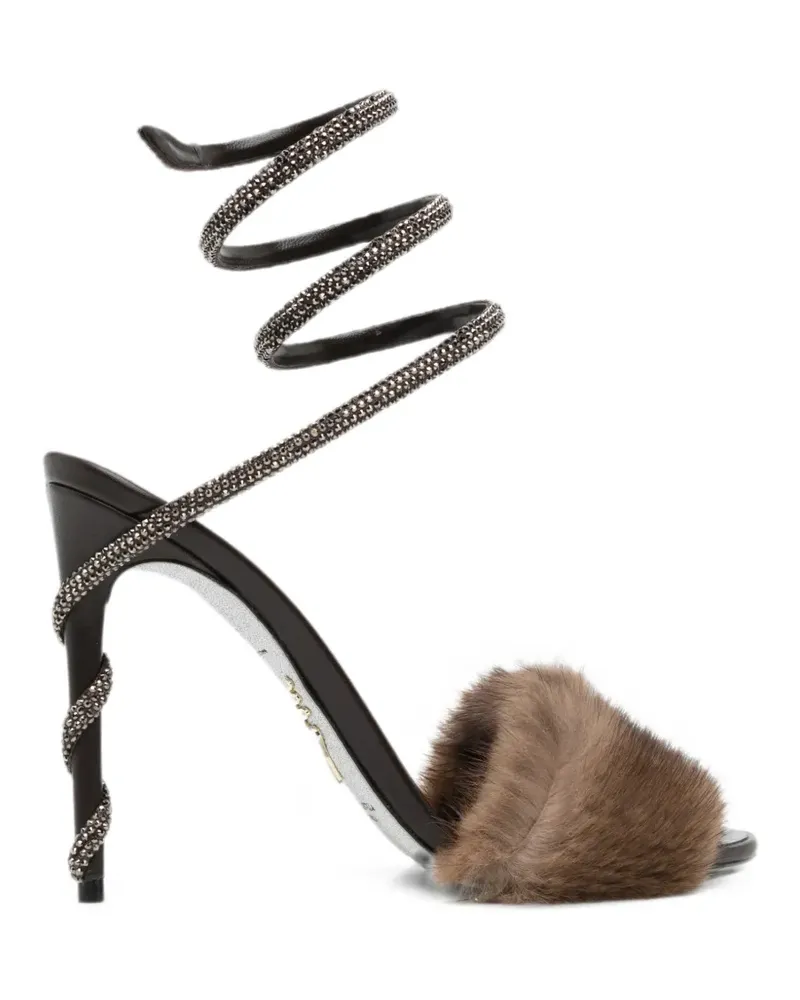 René Caovilla Margot Sandalen mit Kristallen - Braun Braun