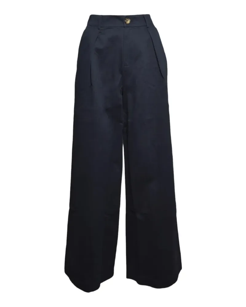 JcSophie Wide-Leg-Hose mit Bundfalten - Blau Blau