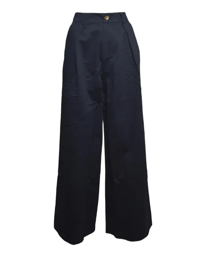 JcSophie Wide-Leg-Hose mit Bundfalten - Blau Blau
