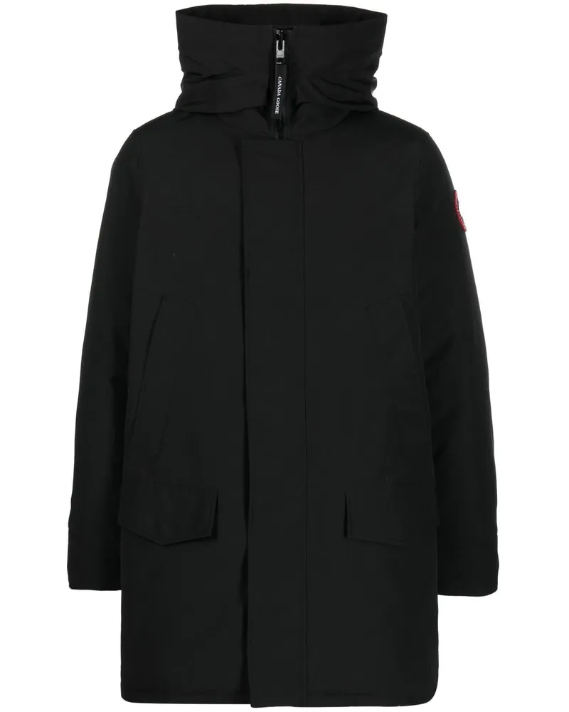 Canada Goose Gefütterter Midimantel Schwarz