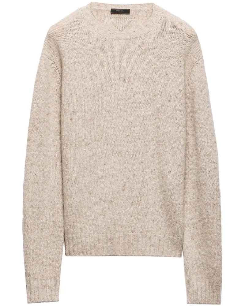 Prada Kaschmirpullover mit rundem Ausschnitt - Nude Nude